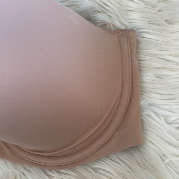 Ambrielle tan underwire padded bra super soft full coverage sz 38DDD criss cross - Picture 11 of 16